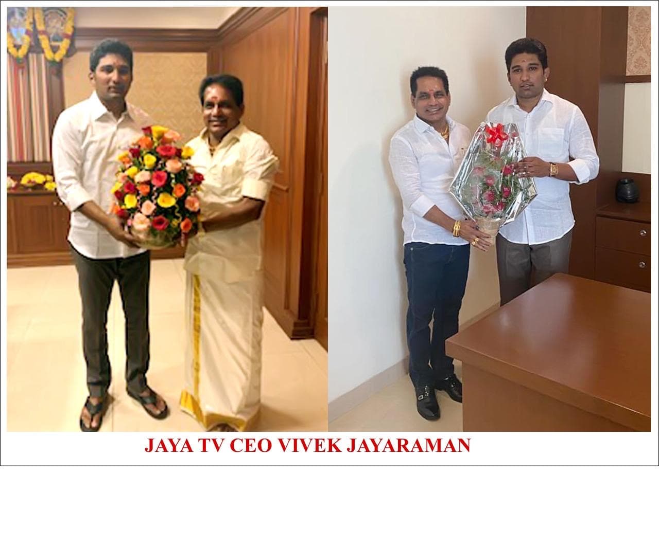 Picture with Jaya Tv CEO Vivek Jayaraman